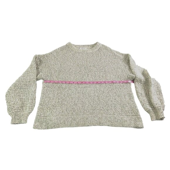 MADEWELL Women Baez Pullover Sweater Crew Neck Chunky Sz XL Gray Casual 90-3 - Picture 4 of 11